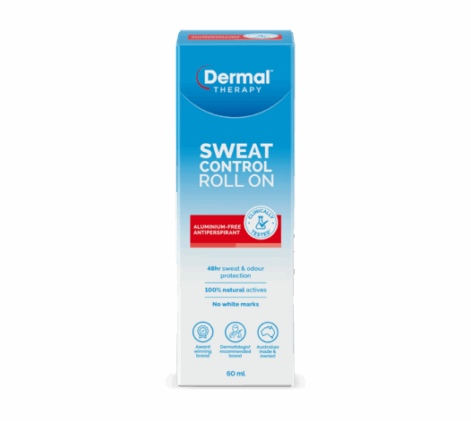 Dermal Therapy Sweat Control Roll On - Front View of Packaging