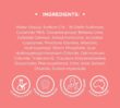 Graphic displaying the ingredient list for Dermal Therapy Scalp Relief Shampoo & Conditioner with four product icons and labels including clinically tested, award winning brand, dermatologist recommended brand and Australian made.
