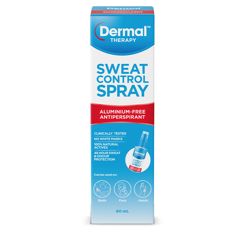 Sweat control spray carton image